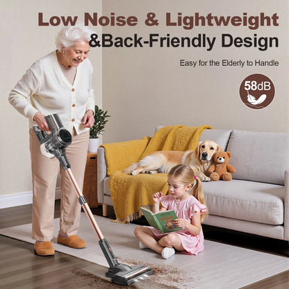 INSE S7P cordless vacuum cleaner, 465W 45KPA Wireless Vacuum Cleaner with Suction Power,  8*2200mAh battery, 50000Pa Strong Suction, 45-60mins runtime,1.2L