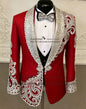 Designer Style Sparkling Diamond Men Suits For Wedding Prom Blazers Outfits 3 Pieces Groom Tuxedos Customized trajes para hombre