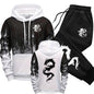 Chinese Dragon Tracksuit Hooded Sweatshirt Sweatpants City Vibe Hoodie 2 Piece Set Autumn Winter Men's Daily Casual Sport Outfit
