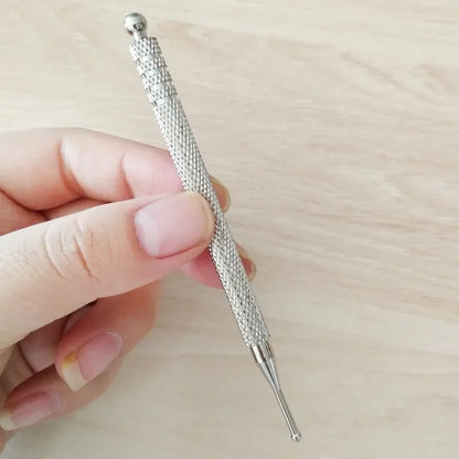 Facial Reflexology Massage Tool Retractable Acupuncture Pen Double Headed Spring Ear Care Tool Point Probe Pen Massager for Face