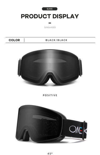 OMEKOL BRAND NEW Double Layers Anti-Fog Ski Goggles Snowmobile Eyewear Outdoor Sport Snow Snowboard Glasses