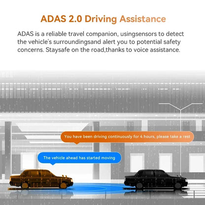 【Free 128G Card】DDPAI Z60 Dual Dash Cam Front and Rear 4K+1080P Dashcam Car DVR Dash Camera GPS ADAS Nightvision Park Monitor