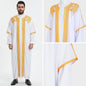 Eid Men Robe Jubba Thobe Open Abaya Dishdasha Islamic Embroidery Cardigan Abayas Dubai Male Muslim Prayer Kaftan Ramadan Morocco