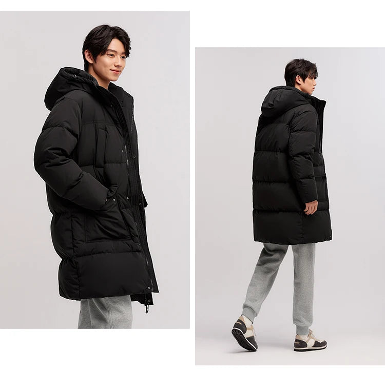 Semir Down Jacket Men 2026 New Waterproof Thick Outerwear Long Length Winter Clothing Couple
