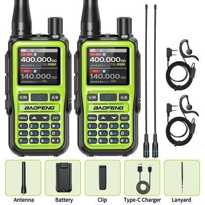 BAOFENG UV-5R Mini Walkie Talkie Multi Band Bluetooth Programming Wireless Copy Frequency 999CH Type-C Long Range Two Way Radio