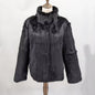 Women Real Rabbit Fur Coat High Collar Winter Jacket Make of One Rabbit Fur Cross Mink Pattern