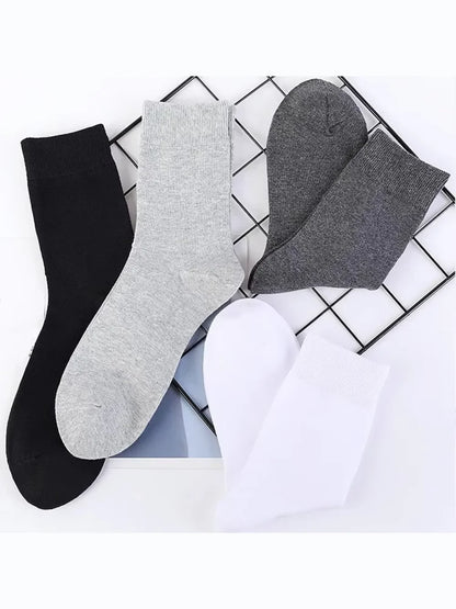 CHUANGERM 10‑Pack Men Black Business Socks Soft Breathable Comfort Formal Dress Socks For Daily Office Work Socks