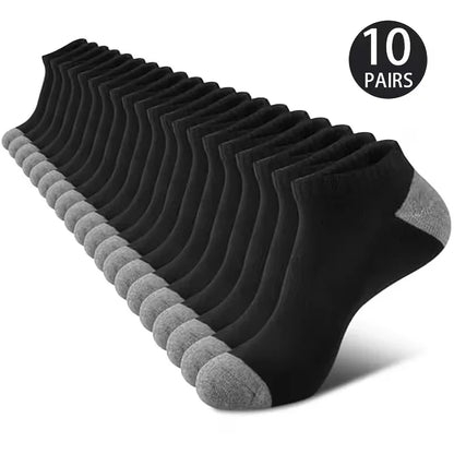 5/10-Pack Unisex Comfort-Fit Ankle Socks For All, Breathable & Lightweight - Ideal For Sports & Daily Wear