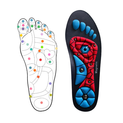 Plantar Acupoint Massage Insoles Men Women Magnetic Therapy Massage Insole Arch Support Orthopedic Shoe Pads 2Pcs/4Pcs