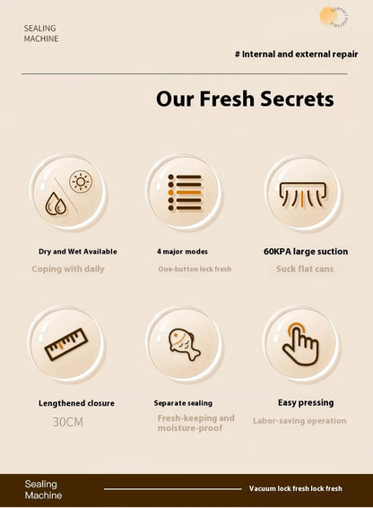 HOMEFISH Professional Vacuum Sealer for Food Vacuumor for Products Kitchen Sealing Machine Cuisine Packaging Plastic Bag Sealant
