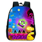 16 Inch Angry Geometry Dash Backpack Boys Girls Bookbag Cartoon Game Kids Kindergarten School Bags Toddler Childcare Backpack