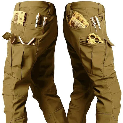 New Men's Winter Jacket Tactical  Sets Fleeced Sharkskin Windproof Waterproof Padding Suits Paintball Uniform Pockets Camo