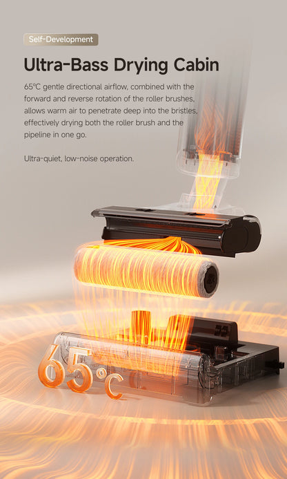 UWANT D500 Wet Dry Vacuum Cleaner 17000Pa Suction 180°Lay-Flat Cordless Mop AI Self-Cleaning 65°C Drying Triple-Sided Edge