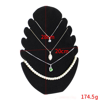 High-grade Velvet Necklace Display Stand Jewelry Showing Board Pendant Organizer for Jewellry Store Display Stand