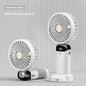 Mini Portable Handheld Fan Foldable Neck Hanging Fans 5 Speed USB Rechargeable Fan with Phone Stand and Display Screen 1800mAh