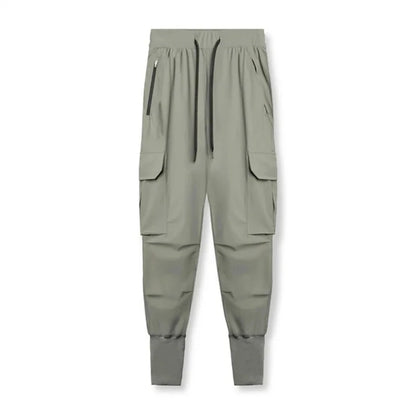 2024 New Men's Cargo Pants Summer Thin Loose Quick-Drying Elastic Leggings Running Training Sweatpants Casual Trend Trousers