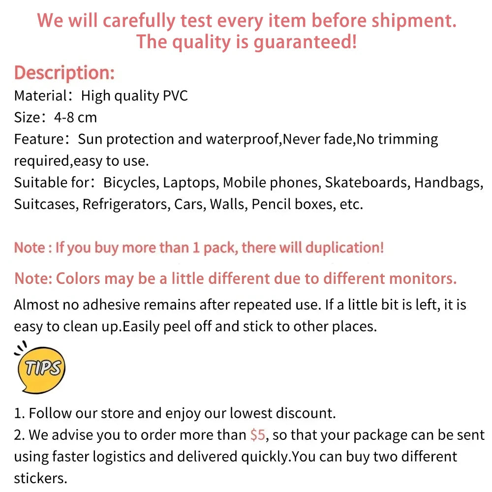 50PCS Funny Warning Sign Stickers Waterproof Vinyl Decals for Laptop Water Bottle,Sign Stickers Decoration Supplies Classic Toys