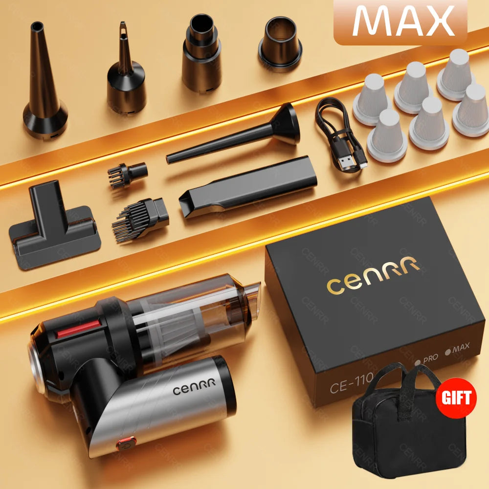 CENRR 998000PA Car Vacuum Cleaner Strong Suction Powerful Handheld Wireless Vacuum Cleaner Mini Blower for Home Appliance
