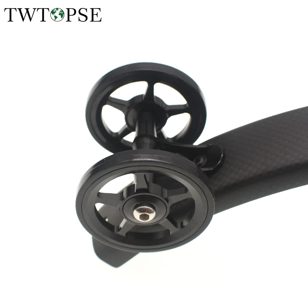 TWTOPSE Bike Easywheel Mudguard Fender Wheel For Brompton Folding Bicycle Mud Guard Wheel Double AL7075 CNC A C Line 77g 60mm