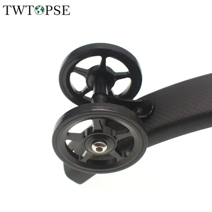 TWTOPSE Bike Easywheel Mudguard Fender Wheel For Brompton Folding Bicycle Mud Guard Wheel Double AL7075 CNC A C Line 77g 60mm