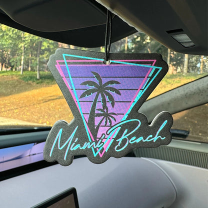 Miami Beach Bahamian Sea Breeze Scent (Romantic Fragrance) Car Air Freshener, Wardrobe Air Freshener, Perfume, Rearview Mirror Decoration, Car Interior Hanging Ornament, Natural Fragrance Air Purifier, Anime Cartoon Toilet Sc