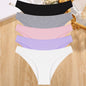 5PCS/Set Cotton Women's Panties Female Underwear Sexy Briefs Lingerie Smooth Comfortable Underpants Solid Color Pantys M-XXL