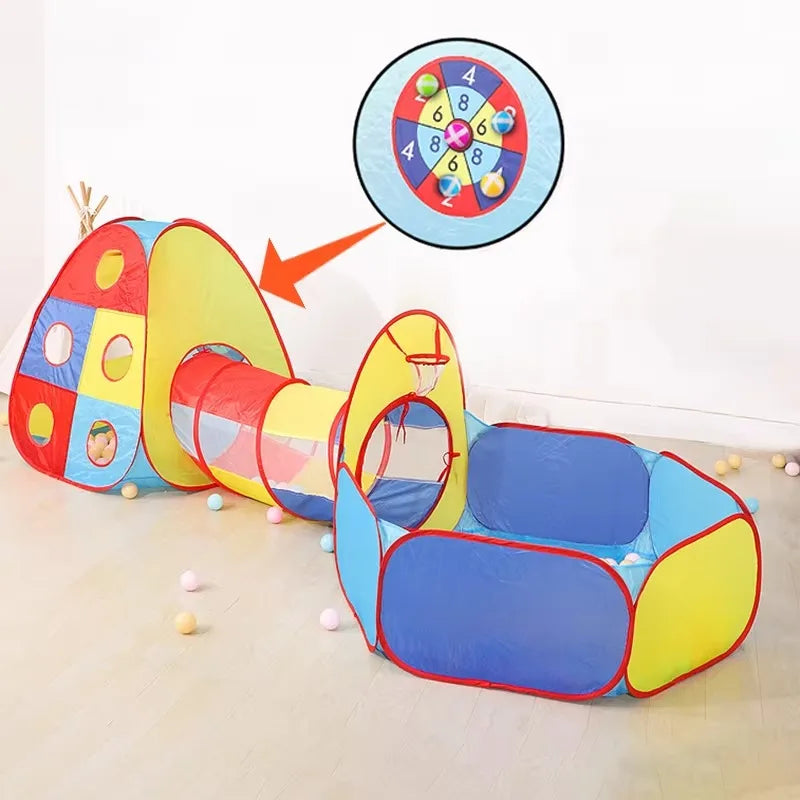 3pcs/set Children's Play Tent Ball Pit Crawling Tunnel Kid Playground Yard Outdoor Garden Toy Tent Baby Playpen Playground House