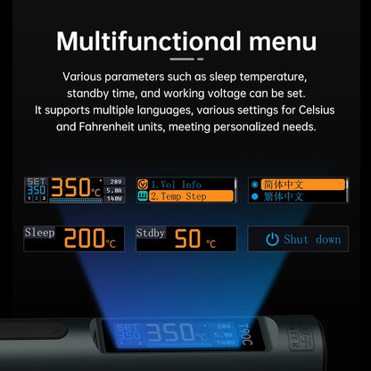ALIENTEK T90 Smart Soldering Iron PD 3.1140W Portable Digital Display 80-450℃ PCB Precision Soldering Iron Repair Tool Kit