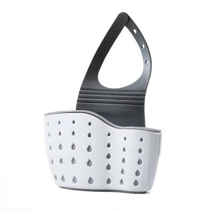 1-4PCS Household Adjustable Button Type Sink Drain Hanging Bag Kitchen Storage Shelf Faucet Sponge Twolayer Drain Hanging Basket