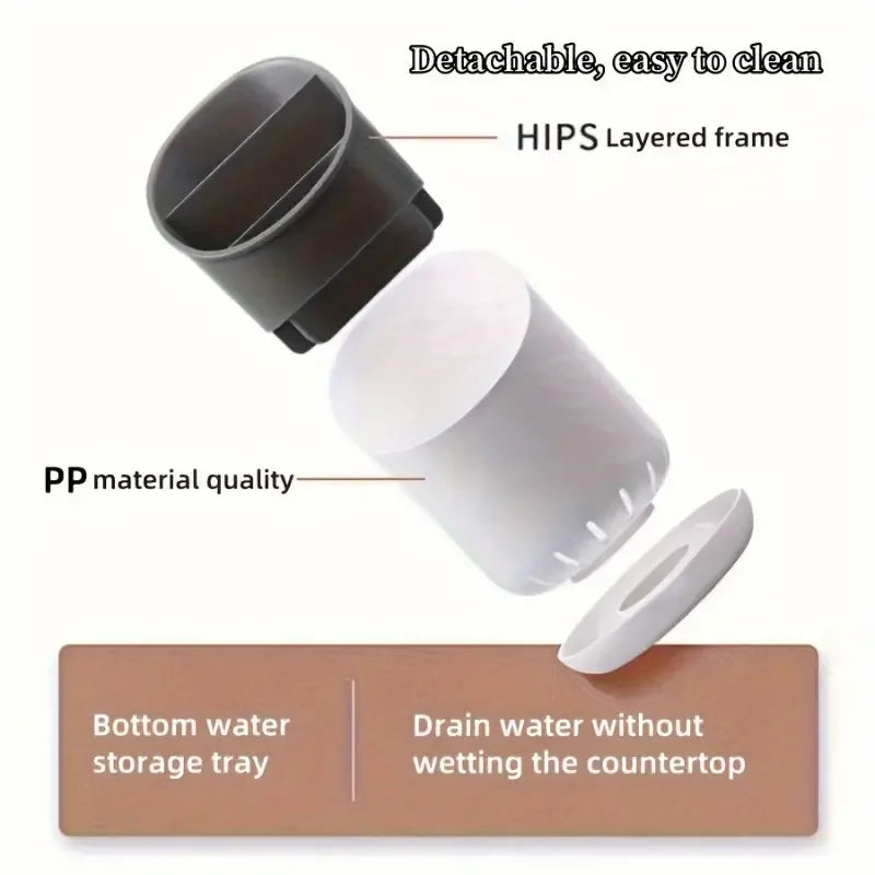 1Pc Kitchen Storage Chopsticks Tube With Drain Plate Tableware Storage Holder Home Kitchen Organizer Rack Chopstick Drain Box