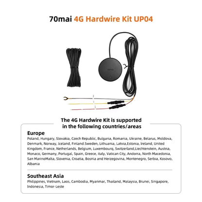 70mai Dash Cam A810 Lite 4K HDR + 1080P, Supercapacitor 4G LTE Remote Control Wi-Fi 6 GPS Voice Control Car DVR 70mai A810 Lite