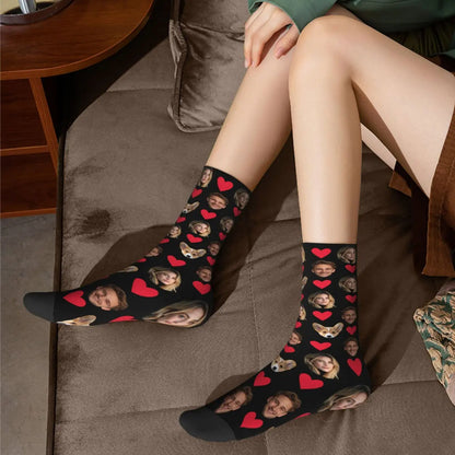 Customized socks for men and women Face-themed funny expression socks Personalized photo-customized socks Birthday gifts