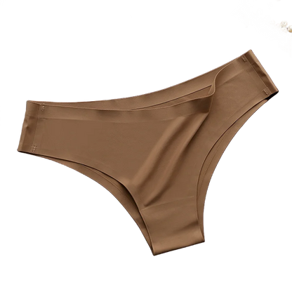 4PCS/Set Seamless Brazilian Panties Women's Sexy Lingerie Cool Ice Silk Low Waist Briefs Soft Solid Ultra-thin Bikini Underwear