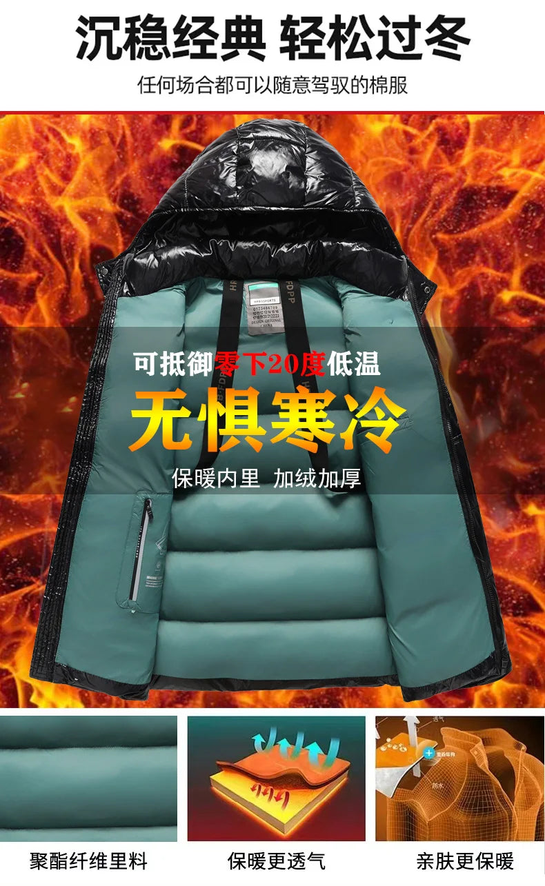 2026 Men's Winter Jackets men high quality fashion waterproof Warm Jacket Casual thicken Parkas Male Warm coat Male L-5XL