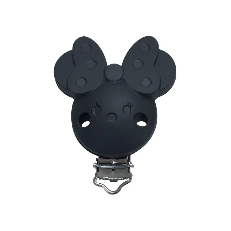 10pcs Silicone Cartoon Pacifier Clips Food Grade Silicone DIY Baby Teether Toy Necklace Pacifier Chain Dummy Clips