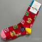 Cotton Happy Socks Men's Classic Crew Sock Shoe Size 10 - 13 Soft