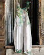 Women Jumpsuits Overalls Sleeveless Slash Neck Print Floral Wide Leg Pants High Street Autumn 2026 Casual Loose Backless