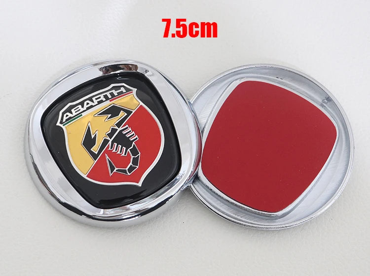 1pcs 3D 9.7cm 8.5cm 7.5cm ABS Car Front Logo Front Grill Rear Bumper Tail Door Trunk Emblem Sticker Styling Accessories For FIAT