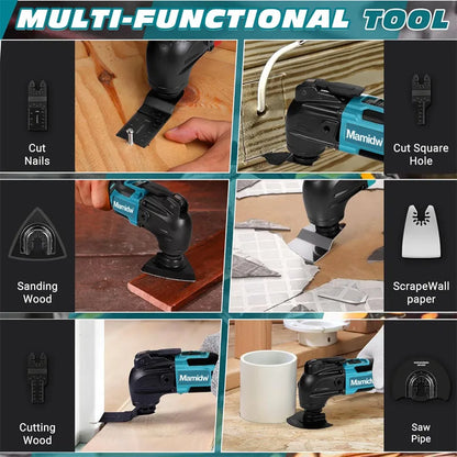 Trimming Cutter: 6-Gear Settings, 18/20V Li-Ion Battery, 340-326mm Length, Multi-Use for Sawing, Cutting, Shoveling For Makita 18v Battery