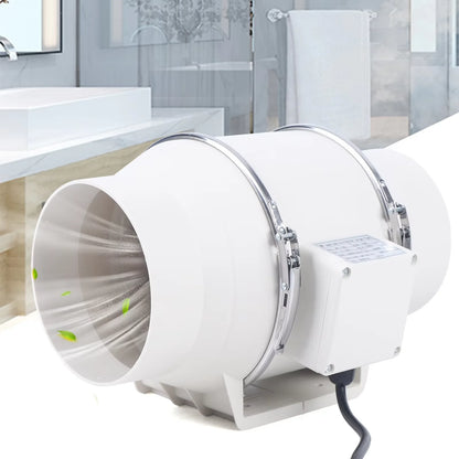 220V Silent Duct Exhaust Fan 2600RPM for Kitchen Bathroom Toilet Ventilation Pipe Extractor HF100 HF150 HF200 Models