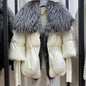 2024 Winter Women Warm Coat Oversized Real Fox Fur Collar Thick Luxury Outerwear New Fashion 90% Goose Down Jacket