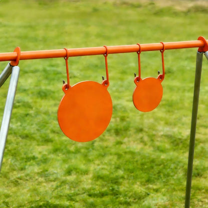 10mm thickness orange panda-shaped AR500 steel shooting practice target plate, suitable for live ammunition, strong and durable.
