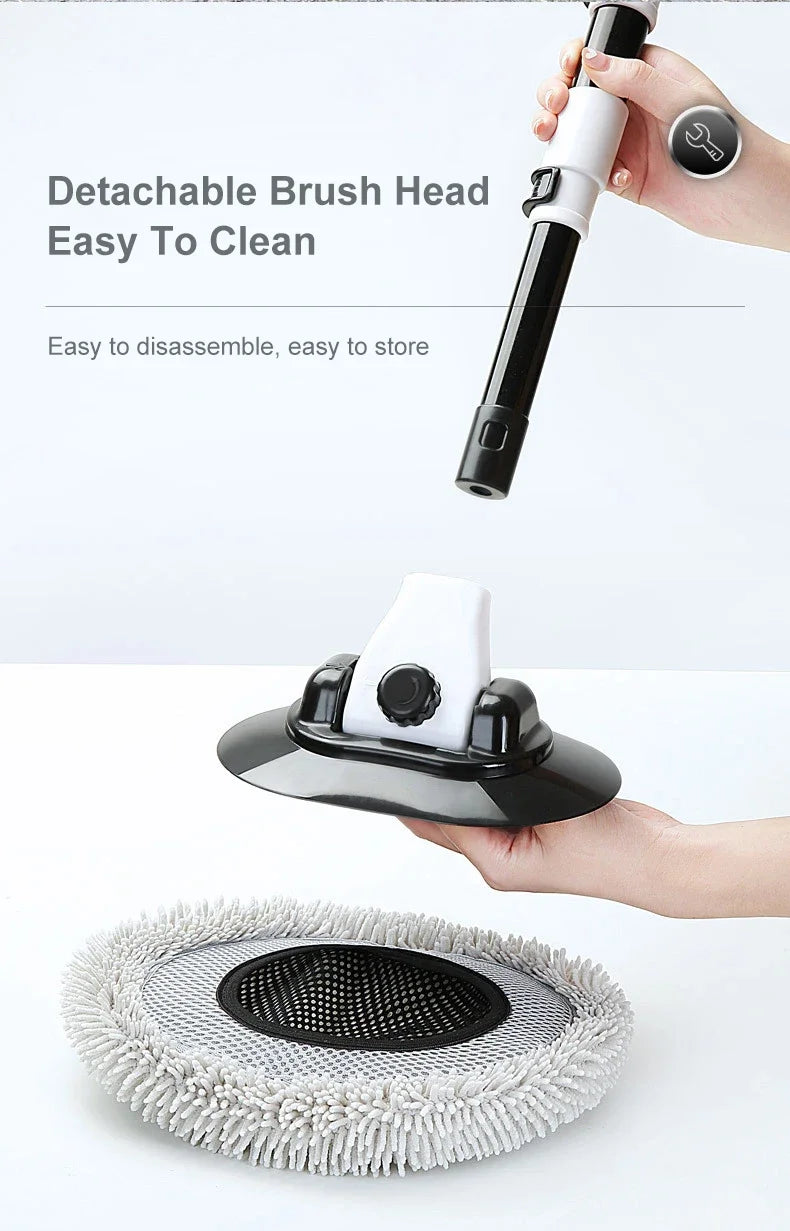 LEIBOO Car Wash Mop Cleaning Brush Telescoping Long Handle Cleaning Mop Retractable Bent Bar Car Wash Brush Auto Accessories Car Cleaning Tools