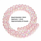 6/8/10mm Sizes Faceted Glass Beads 96-faceted Pink Blue Crystal Earth Beads Faceted Cut Style Plating Clear Jewelry Making Beads