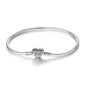 Original 925 Sterling Silver Bracelets 17-20CM Love Heart Flowers Butterfly Charms Beads Bracelet For Women Fashion Jewelry Gift