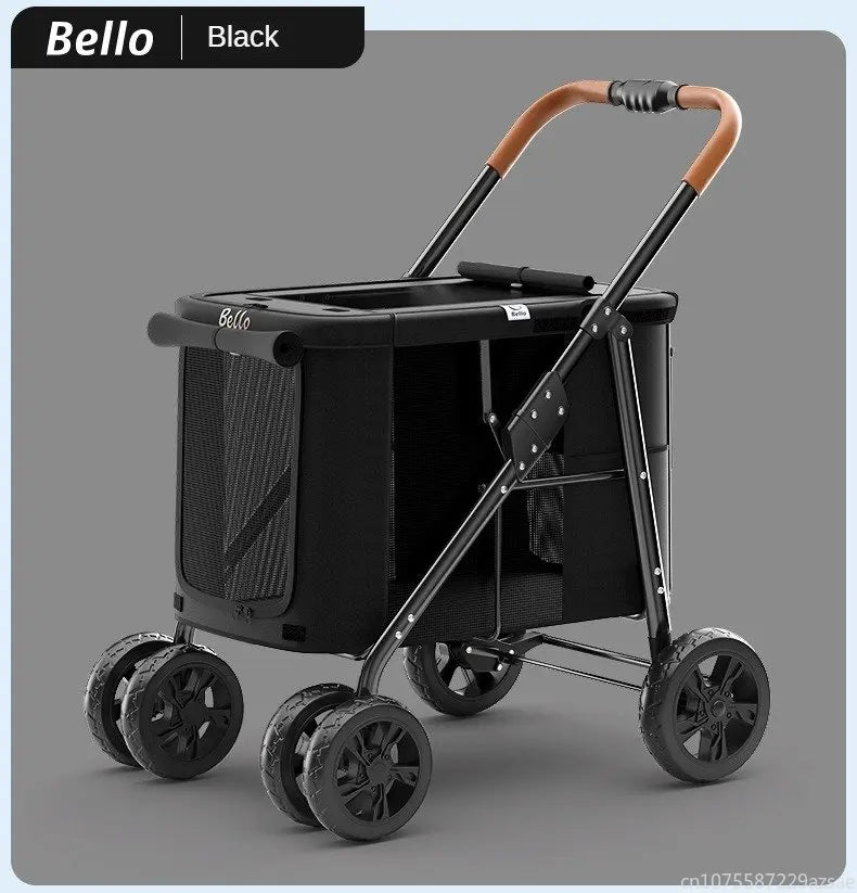 Multiple pet strollers large dog trolley cart folded large space Multifunctional trolley case with wheel bearing 30kg for travel