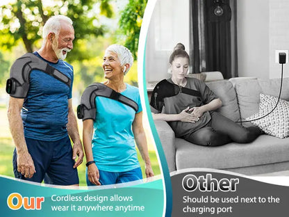 Electric Shoulder Heating Pad 3-Speed Vibration Muscle Relax Belt Thermal Massager Shoulder Neck Health Care Support Brace