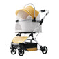 Lightweight Pet Stroller Dog-specific Travel Stroller Foldable High-view Pet Stroller Large Space Removable Carry Basket Cat Car