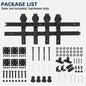 Heavy Duty Bi-Folding Sliding Barn Door Hardware Kit Quiet Side-Mounted Roller – 2/4 Bifold Doors For Closet Laundry Bedroom