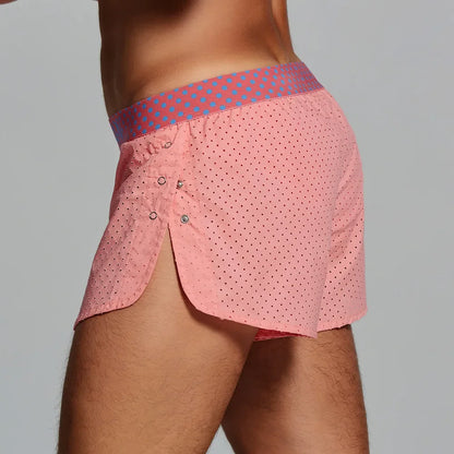 Solid color, men's mesh breathable men's shorts, boxer men's boxers 240503